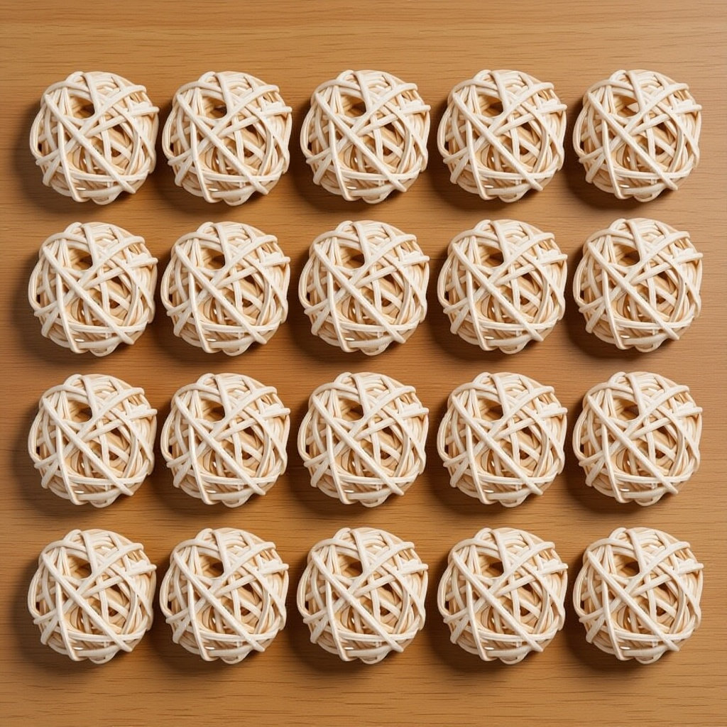Home Fragrance For Diffuser - 20Pcs Aromatherapy Rattan Balls Natural Wicker