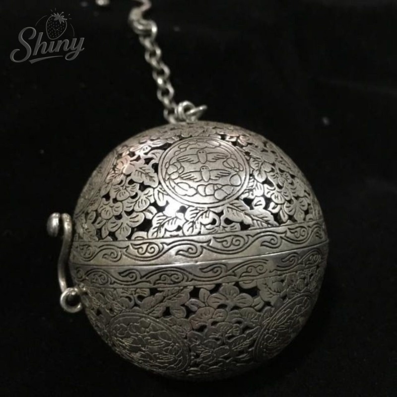 Home Fragrance Miniso - Exquisite Antique Copper Aromatherapy Ball Hollow