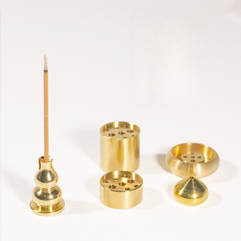 Home Fragrance Miniso - Brass Sandalwood Incense Burner Metal 9