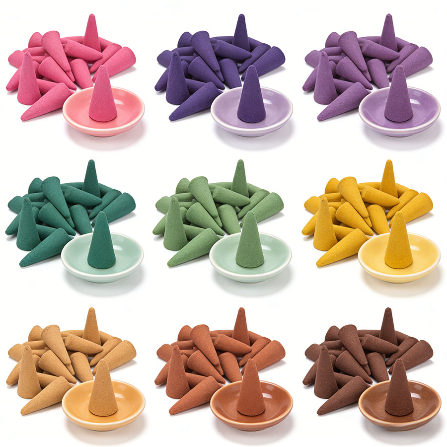 Home Fragrance Vanilla - mixed tower incense cones and pellets,
