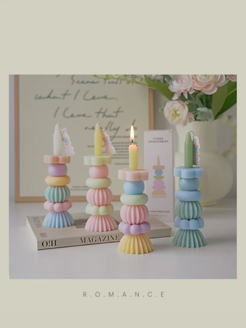 Home Fragrance Usa - Artisan Geometric Layered Fragrance Candle, Lovely