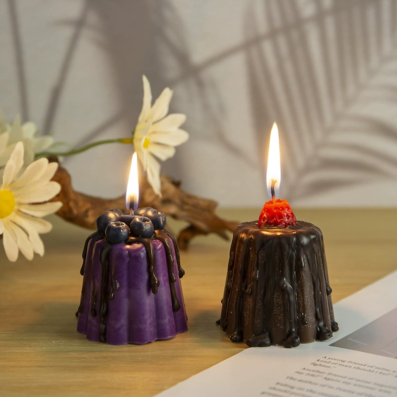 1Pc Cute Pudding Aromatherapy  - Home Fragrance Blueberry Scented Candle review and price