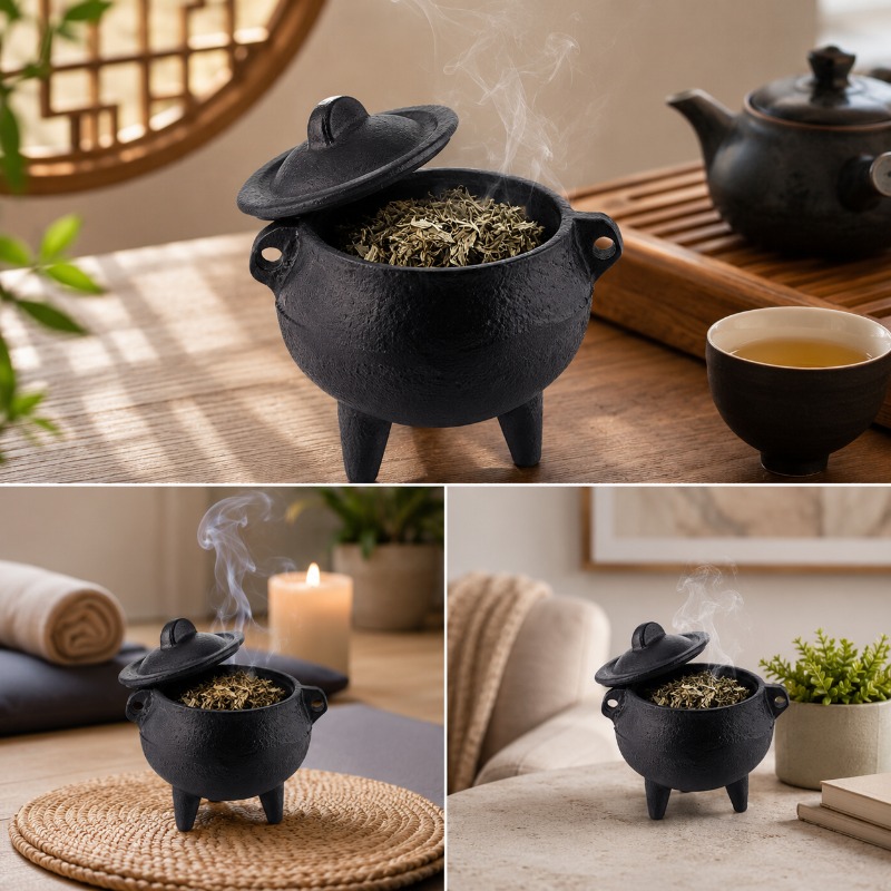 Retro Cast Iron Incense Burner - Home Fragrance Miniso review and price